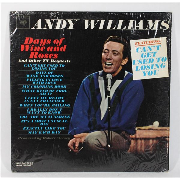 ANDY WILLIAMS - DAYS OF WINE & ROSES (COLUMBIA)
