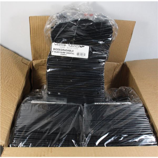 BOX OF BIODEGRADABLE COCKTAIL STRAWS
