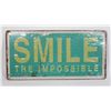 Image 1 : BRAND NEW METAL SMILE THEMED LICENSE PLATE