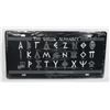Image 1 : BRAND NEW METAL THE GREEK ALPHABET THEMED LICENSE