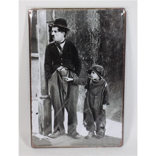 BRAND NEW METAL CHARLIE CHAPLIN 3D THEMED WALL