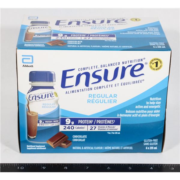 ENSURE COMPLETE BALANCED NUTRITION REGULAR CHOC
