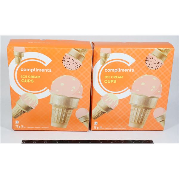 PAIR OF COMPLIMENTS ICE CREAM CUPS