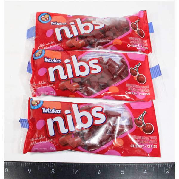 3 TWIZZLERS NIBS