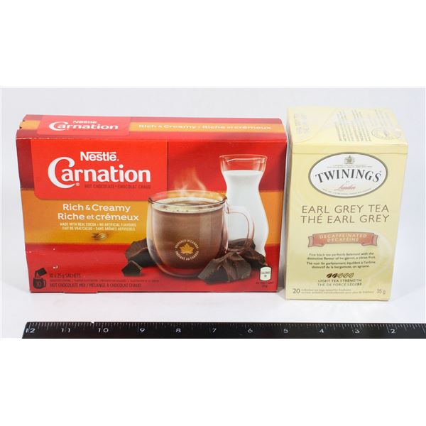 NESTLE HOT CHOCOLATE & EARL GREY TEA DECAF