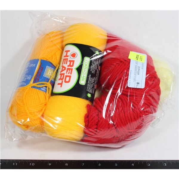 BUNDLE OF ASSORTED YARN