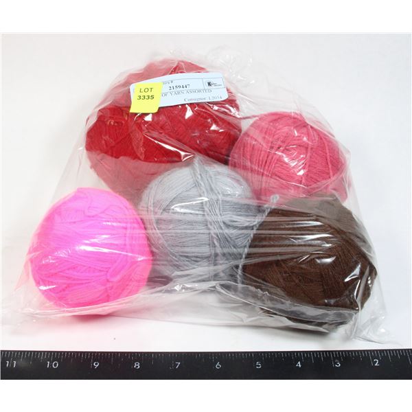 BUNDLES OF YARN ASSORTED