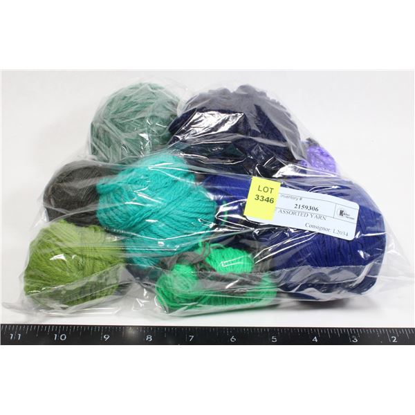 BAG OF ASSORTED YARN