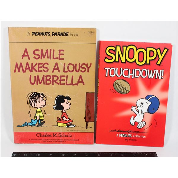 TWO SNOOPY PEANUTS BOOKS BY CHARLES M. SCHULZ