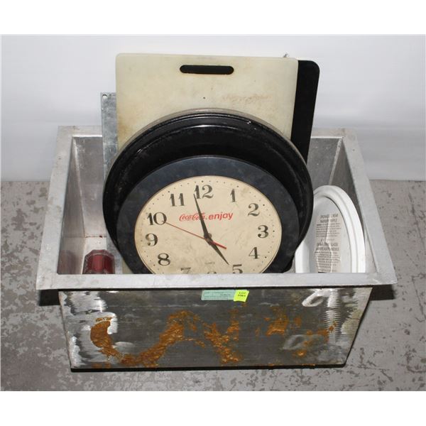 COCA COLA QUARTZ CLOCK & RESTAURANT ITEMS