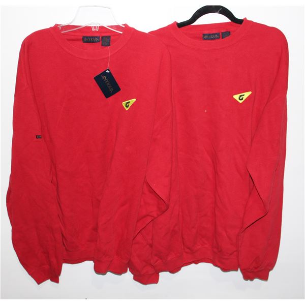 NEW PAIR OF GRAF SWEATERS - RED - EXTRA LARGE