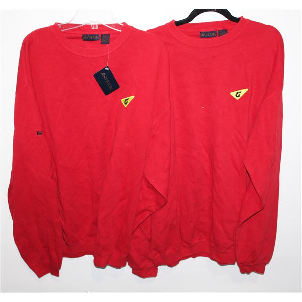 NEW PAIR OF GRAF SWEATERS - RED - EXTRA LARGE