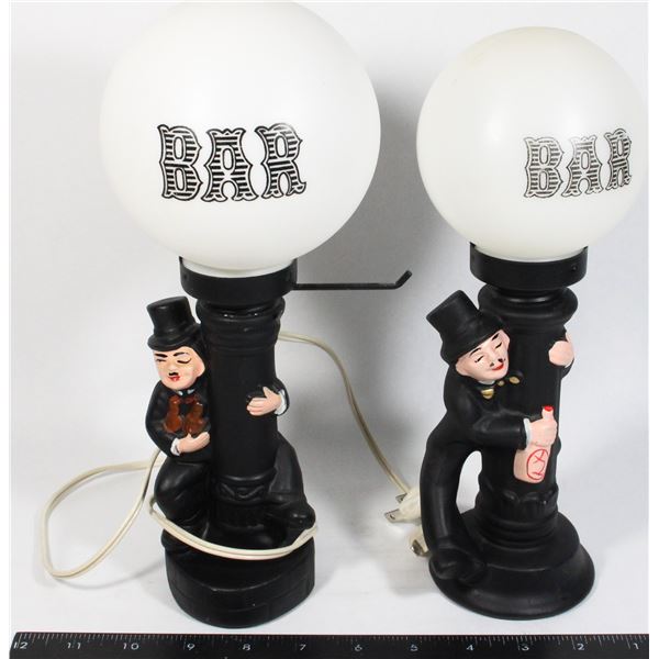 VINTAGE CHARLIE CHAPLIN-STYLE BAR LAMPS / OTHER