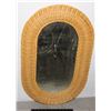Image 1 : WICKER FRAMED MIRROR
