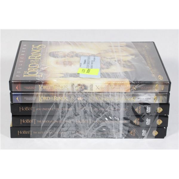 BUNDLE OF LORD OF THE RINGS AND HOBBIT MOVIES