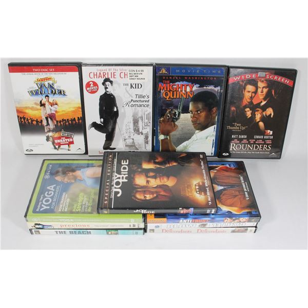 11 DVDS - INCLUDING CHARLIE CHAPLIN THE KID (NEW)