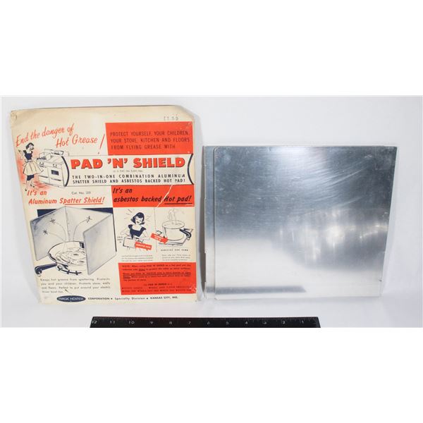 VINTAGE "PAD 'N' SHIELD" ASBESTOS SPLATTER SHIELD