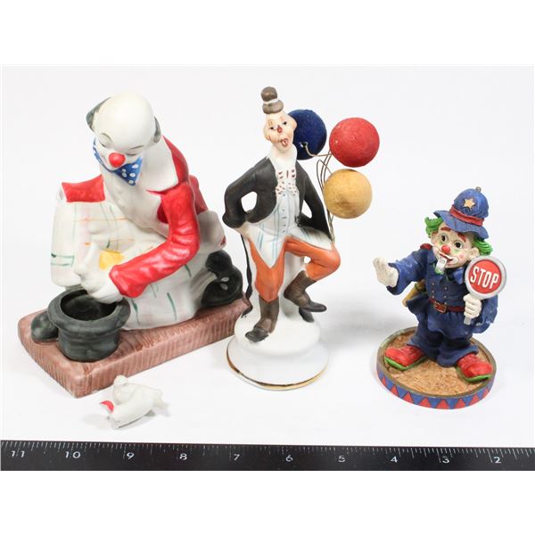CERAMIC CLOWN FIGURES