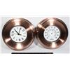 Image 1 : MATCHING PAIR THERMOMETER / CLOCK