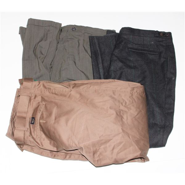 THREE PAIRS OF MEN'S DRESS PANTS