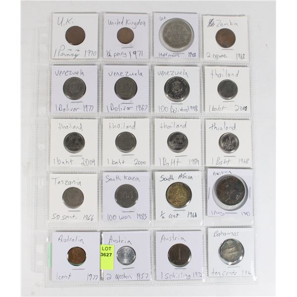 20 COINS 9 COUNTRIES