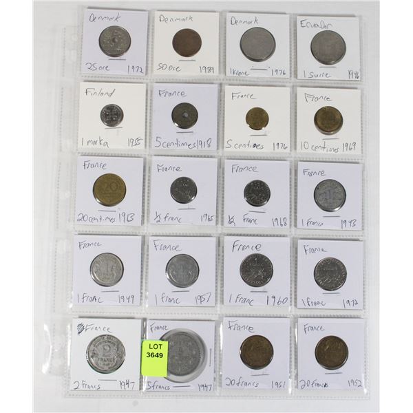 20 COINS 4 COUNTRIES