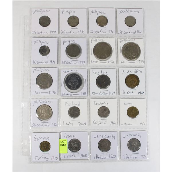 20 COINS 9 COUNTRIES