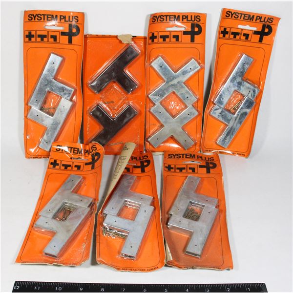 BOX OF NEW SYSTEM PLUS METAL ASSORTED BRACES