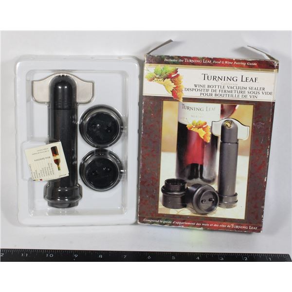 TURNING LEAF WINE BOTTLE VACUUM SEALER