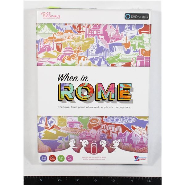 TRAVEL TRIVIA GAME "WHEN IN ROME"