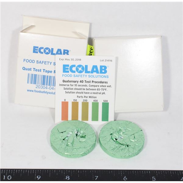 2 ECOLAB QUAT TEST TAPE REFILL QT-40 *EXPIRED*