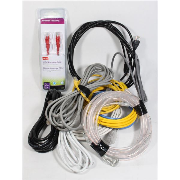 LOT OF MOSTLY ETHERNET CABLES