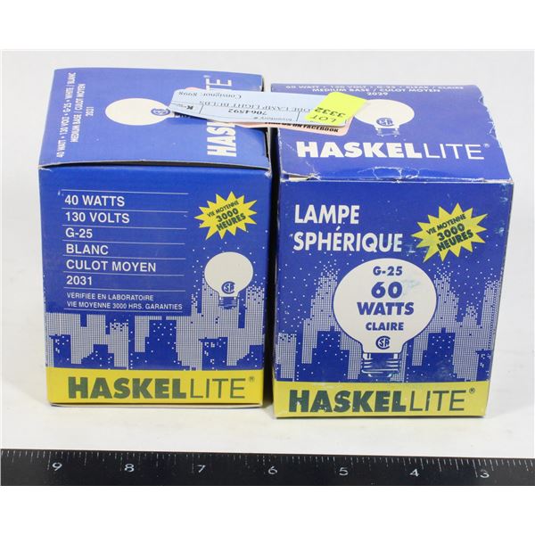 2 GLOBE LAMP LIGHT BULBS