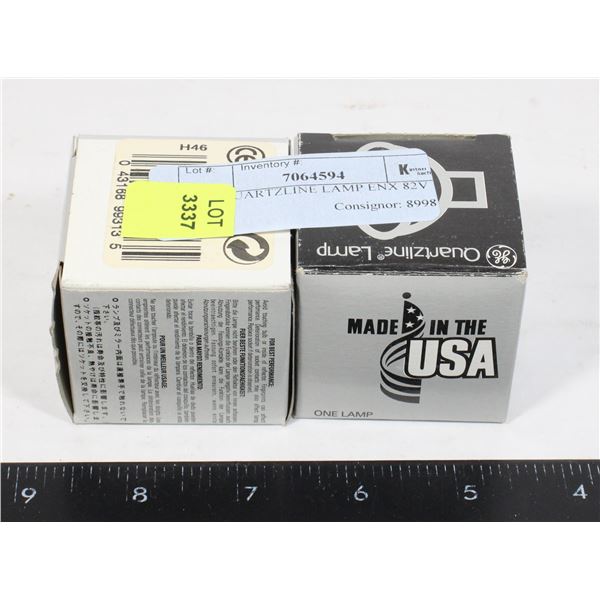 2 GE QUARTZLINE LAMP ENX 82V 360W