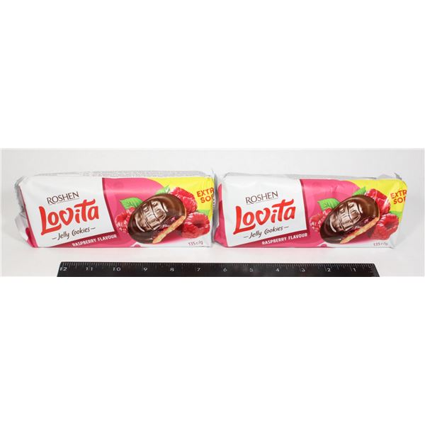 TWO ROSHEN LOVITA JELLY COOKIES (RASPBERRY)