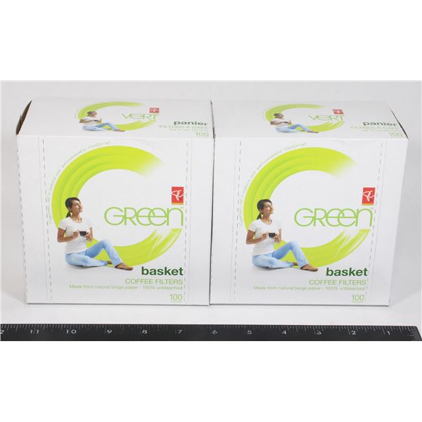 TWO BOXES OF PC BASKET COFFEE FILTERS, 100 EACH