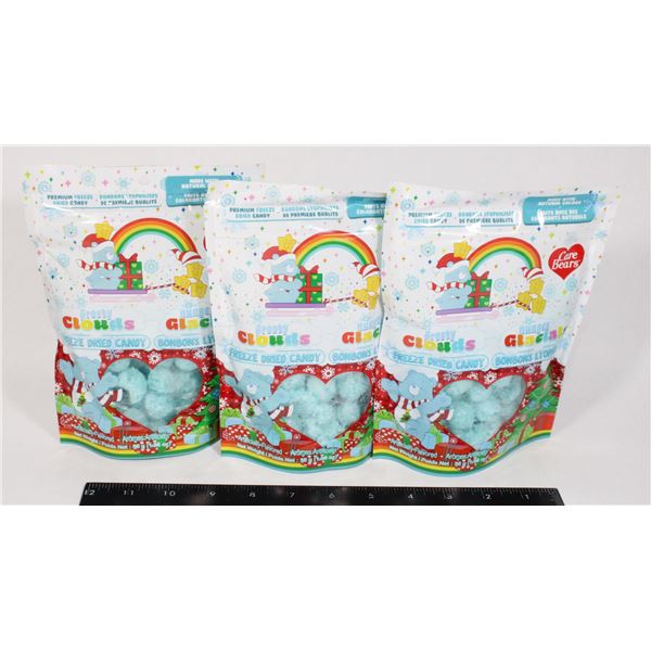 LOT OF 3 CARE BEARS FREEZE DRIED CANDY