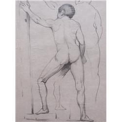 YACOV EISENBERG Signed Drawing Israeli Art