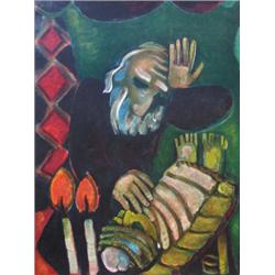 LEO ROTH Hand Sign Lithograph Israeli Judaica