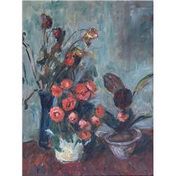 ZVI SHOR Signed Oil Painting Israeli