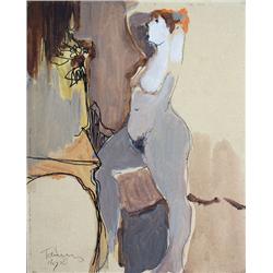 ITZCHAK TARKAY Signed Oil Painting Israeli 