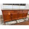 Image 2 : Wooden Sideboard Cabinet w/ 4 Doors, 3 Drawers & Clear Top 70" x 19" x 34"H