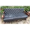 Image 1 : Carved Wood-Framed Tufted Sofa w/ Stud Accents 76" x 28" x 35"H