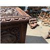 Image 10 : Carved Wooden Chest w/ Dragon Motif Hinged Lid 44" x 24" x 37"H