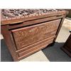 Image 14 : Carved Wooden Chest w/ Dragon Motif Hinged Lid 44" x 24" x 37"H