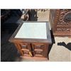 Image 2 : Wooden 2-Door Cabinet w/ Clear Top 24" x 24" x 23"H