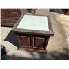 Image 4 : Wooden 2-Door Cabinet w/ Clear Top 24" x 24" x 23"H