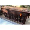 Image 1 : Carved Wooden Sideboard Cabinet w/ 3 Doors, 3 Drawers & Folding Leaf Top 62" x 20" x 33"H