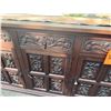 Image 3 : Carved Wooden Sideboard Cabinet w/ 3 Doors, 3 Drawers & Folding Leaf Top 62" x 20" x 33"H