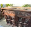 Image 4 : Carved Wooden Sideboard Cabinet w/ 3 Doors, 3 Drawers & Folding Leaf Top 62" x 20" x 33"H
